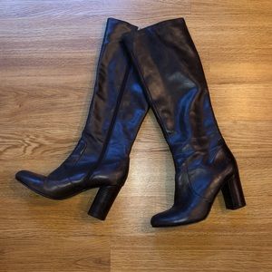 Via Spiga Leather Heeled Riding Boots- Size 8.5